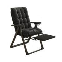 Thickly Padded Cushion Adjustable Backrest Armchair Modern Design Upholstered Chaise Recliner Oversized Deep Seat Indoor Furniture Side Storage Pocket for Students, Office Workers, Apartment Dwellers, Study, Bedroom, Reading Nook, Movie Watching