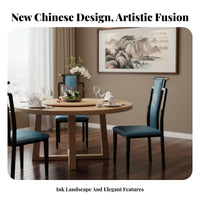 New Chinese Design Armless Backrest Chair Stable and Sturdy High-Back Yoke Chair Versatile Design Commercial Seating for Restaurant Owners, Interior Designers, Hotel Managers, Dining Room, Tea House, Private Club, Kitchen