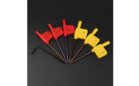 7 Pieces Black Coated Turning Tool Holder Set Wear Resistant Indexable Turning Tool High Hardness Carbide Insert Holder Long-Lasting for Machinists, Professionals, Workshop
