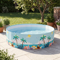 Collapsible Foldable Pool Portable Non-Inflatable Pool Easy Setup Space-Saving for Children, Toddlers, Families, Backyard, Garden, Patio