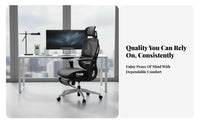 Ergonomic Mesh Chair with Headrest Reclining Spinerest Rotate Seat Sturdy Duty Safety Certified for Remote Workers