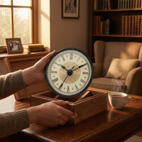 Black Metal Hands Round Quartz Clock Insert Plastic Frame Quartz Clock Insert Movement Insert Rubber Band Household Part