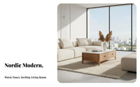 Nordic design TV Cabinet and Coffee Table set Modern Design Low Media Cabinet Minimalist Aesthetic Living Room Furniture Small Space accommodating for Apartment Dwellers, Homeowners, Families, Home, Bedroom