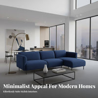 Minimalist Aesthetic Low-Profile Modular Sofa Deep Seat Comfort Sectional Couch Removable Cover Home Furniture Easy to Clean for Apartment Dwellers, Design Enthusiasts, Young Adults, Living Room, Lounge Area