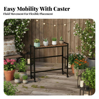 standalostackanding Multi-Tier Plant Stand Space-Saving Tiered Plant Holder Sturdy Construction Flower Shelf Easy Assembly for Home Decorators, Apartment Dwellers, Homeowners, Balcony, Garden, Living Room, Bedroom