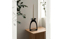 Candle Holder with Arched Frame Tabletop Pillar Candle Holder Modern Decor for Living Room