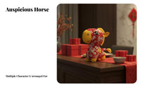 Year of the Horse Stuffed Creature Festive Design Chinese New Year Horse Doll Horse Plush Stuffed Ie Super Soft PP Cotton