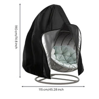 Hanging Egg Chair Cover Waterproof Egg Chair Cover with Zipper Dustproof for Garden, Balcony, Backyard