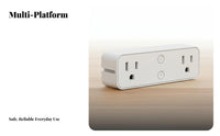 WiFi Wall Outlet with Shelf Timer and Schedule Double Outlet WiFi Socket Double Socket Smart Plug Sp Alternating Current