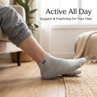 Athletic Ankle Socks for Men Women, Breathable Sports Odor Resistant Casual for Running Business