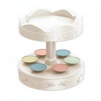 Single-Button Operation Automatic Cake Turntable Battery Operated Rotating Dessert Stand Elegant Centerpiece Automatic Dessert Display Detachable Trays for Bakers, Event Planners, Birthday Parties, Bakeries, Weddings