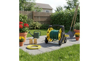 Space-Saving Water Pipe Storage Rack Stable Design Hose Reel Cart Easy Installation for Gardeners, Car Owners, Yard, Patio