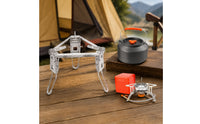 Stainless Steel Tripod Cooktop Stand Collapsible Tripod Stand Compact Portable for Backpacking