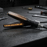 Motorcycle Turn Blinker Light 12V LED with Threaded Mounting Post Electric Bike Indicator Light for Custom Builders