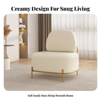 archedhhedd Teddy Settee Creamy aesthetic Sofa Upholstered Reception Bench for Business Owners, Interior Designers, Clothing boutique, cosmetics studio, Lounge Area