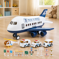 Airplane toy extra large 41X37X20cm with light & music function for boys kids birthday gift