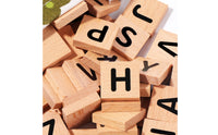 Double-Sided Cards Wooden Spelling Game Uppercase Letters Word Matching Game Colorful Illustrations Wooden Letter Blocks