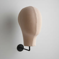 Wall-Attached Mannequin Head Burlap Mannequin Head with Wall Hook Lightweight Display for Hair Stylists
