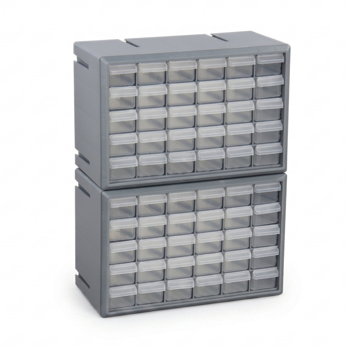 Lip Handles 60-Drawer Cabinet Stackable Small Parts Organizer for Workshop, Electronics Bench