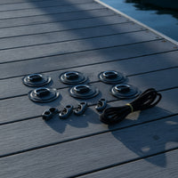 6 Pieces D-Loop Adhesive Disc with Cord Adhesive Inflatable Boat D-Loop Adhesive Disc Kit Stainless Steel Hardware
