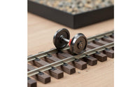 Even Rotation Metal Model Train Wheel with Gear Single-Direction-Way Conductive 1:87 Model Train Wheel Set Wear Resistant HO Scale Metal Wheels Precision Fit