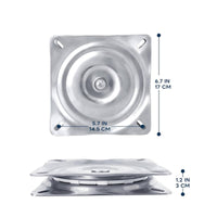 Rotating Boat Seat Swivel Plate Low-Height Boat Seat Swivel Slotted Turntable Base Plate Rounded Corners