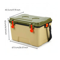 68L Cooler Box with Ice Boxes Heavy-Duty Portable Cooler Box for Camping