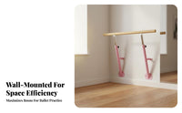 Stable Adjustable Height Dance Bar Space Saver Home Practice Leg Stretch Bar Heavy Duty Wall-Mounted Ballet Barre for Dancers, Adults, Beginners, Classroom