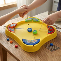 Raised Rim Rotating Top Battle Set Rounded Square Battle Top Arena Printed Graphics Pull Cord Arena Toy