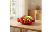 Ceramic Bowl with Tomatoes Glazed Fruit Bowl with Fruit-Themed Design Glossy Tomato Serving Dish for Home Stylists, Hosts, Dining Table