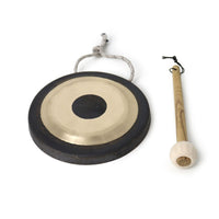 Gong with Mallet Resounding Brass Gong Traditional Percussion for Sound Effects, Temple Fairs