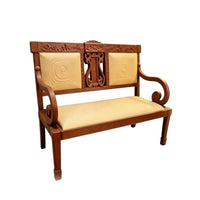 Dollhouse Bench with Cushions Carved Dollhouse Bench VintageStyle Miniature Settee for Collectors