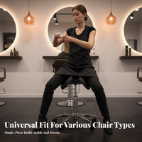 Saddle Chair Seat Self-Skinning PU Foam Saddle Design Stool Seat Easy to Clean Furniture Component for Beauticians, Professionals, Studio