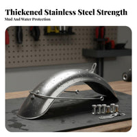 Tricycle Front Mudguard Waterproof Front Wheel Spray Guard Stainless Steel Wheel Guard Thickened Mobility Scooter Mud Guard