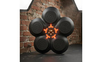 Black and Orange Wall-Mounted Boxing Target Illuminated Smart Boxing Target Perforated Bluetooth Rhythm Training Pad for Home Gym