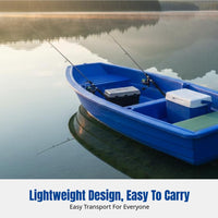 Double Layer PE Fishing Boat, Reinforced Plastic Dinghy, Heavy Duty, Outboard Ready