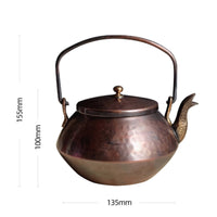 Vintage Finish Turkish Tea Kettle Decorative Spout Hammered Copper Tea Kettle