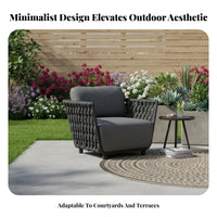 Waterresistant 4-Piece Woven Sofa set sun-resistant Outdoor Furnishing Water-Resistant Patio Set All-Weather for Hotel Owners, Entertainers, Garden, Terrace, rearyard, waterside