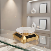 Automatic Solar Display Stand Cordless Rotating Display Stand Portable Solar Turntable Multifunctional for Jewelers