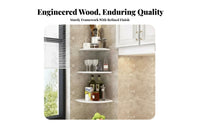 Multi-Layer Design Fan-Shaped Corner Shelf Space-Saving Floating Corner Shelf Versatile Wall Rack Modern Aesthetic for Homeowners, Decorators, Students, Living Room, Kitchen, Bedroom, Office