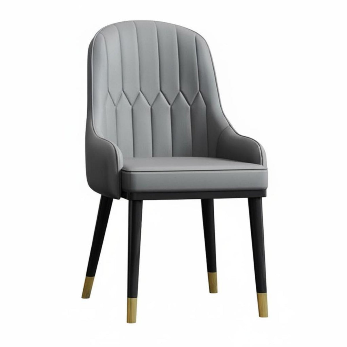 Modern Design Channel-Tufted Side Chair Light Luxury Feel Dining Seat Ergonomic Backrest Household Furniture Armless for Business Owners, Interior Designers, Restaurant, Kitchen, Living Room, Office