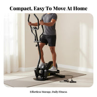 Compact Elliptical Adjustable Resistance Mini Elliptical Low Impact Mini Stepper Machine for Seniors, Office Workers, Home