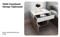 Minimalist Design Nightstand with Drawers Nordic Aesthetic Single-Drawer End Table Modern aesthetic Household Furniture space-saving Size for Apartment Dwellers, Students, Homeowners, Bedroom, Bedside, Dorm Room, Office