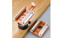 2-in-1 Wood Slotting Jig Limit Stop Slotting Jig Round Corner Square Hole Router Guide Base Thickened Body for Woodworkers, Carpenters, Furniture Making, Workshop