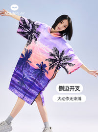 安泊来游泳冬训浴袍印花沙滩巾吸水速干潜水斗篷换衣孔沙滩毛巾