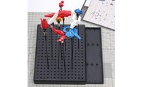 Perforated Model Painting Stand Built-in Storage Model Painting Stand Stable Support Clip Holder Board