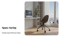Space-Saving Armless Rolling Task Chair Comfortable Armless Rolling Chair Low spine Support Office Furniture long-lasting Construction for Students, Home Workers, Adults, Small Spaces, Bedroom, Dorm Room