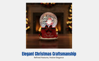 Christmas Snow Globe, Rotating Decoration, Music Box, Automatic Snowfall, Colorful Lights, Gift for Children, Friends