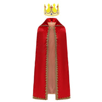 Regal Cloak with Regal goldenTrimmed King Cape with Children's Costume for Children, Girls, Halloween, Cosplay, Themed Parties