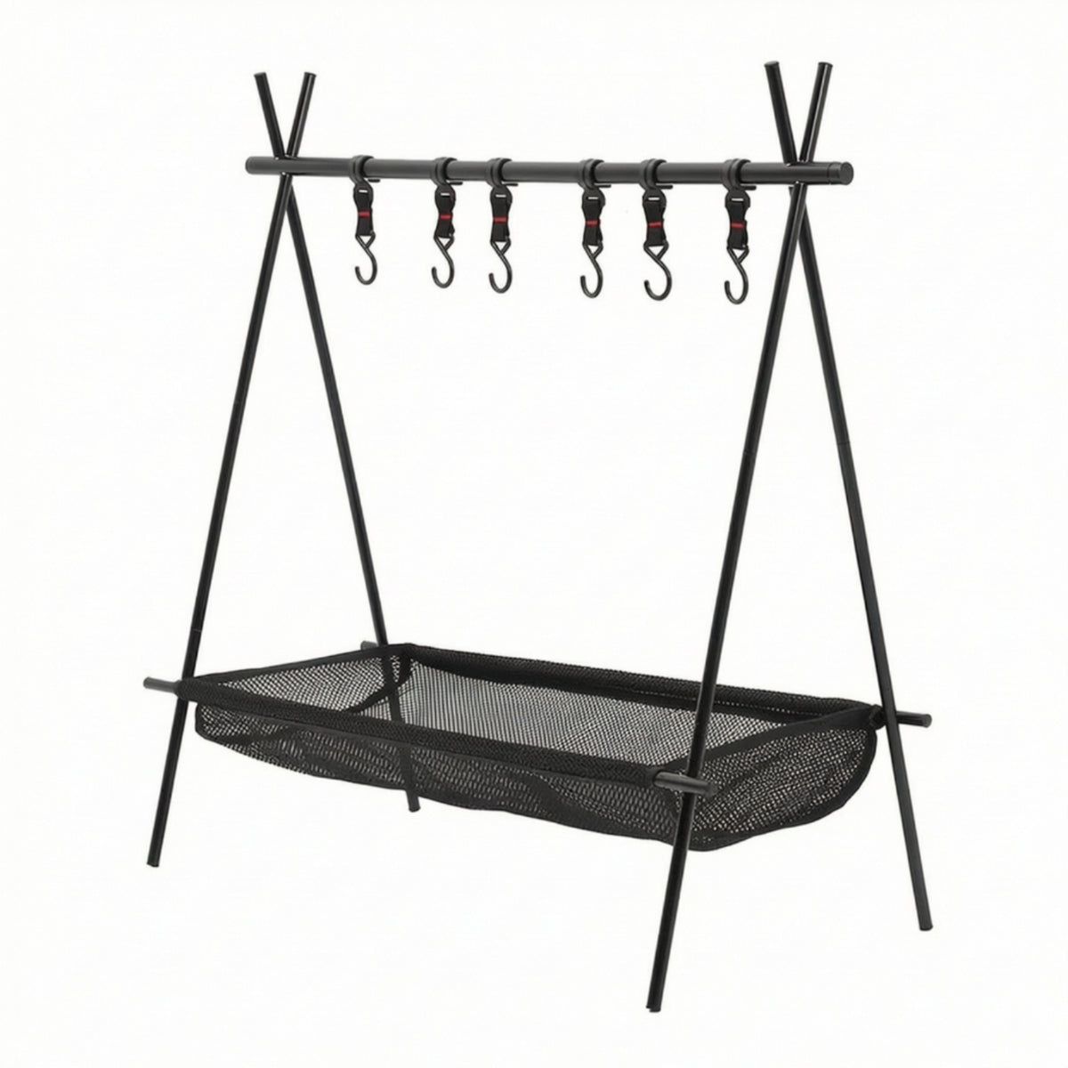 Camping Hanging Rack Aluminum Alloy Outdoor Storage Rack Space-Saving Camping Organizer for Camping, Backpackers, Picnics